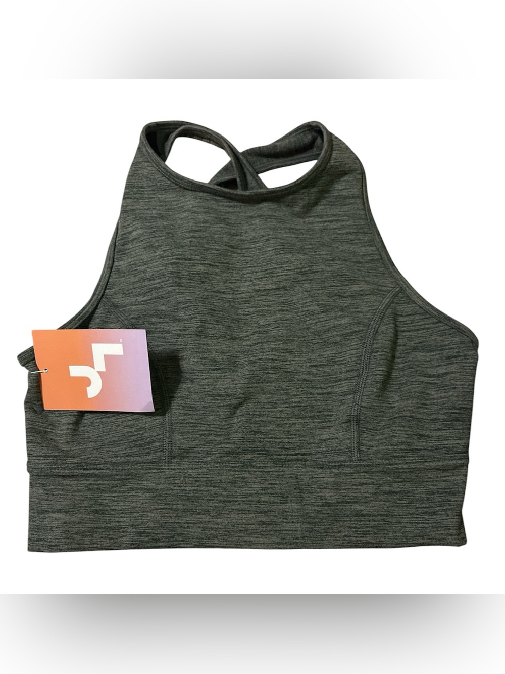 JoyLab charcoal High-Neck Sports Bra
